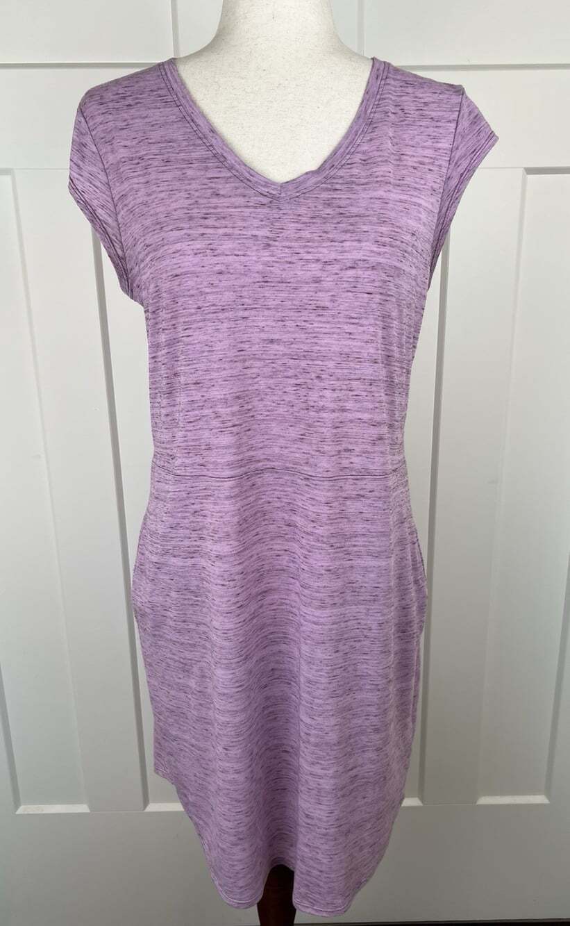The North Face Women M Purple Space Dye Active Dress Shift T-Shirt Pockets